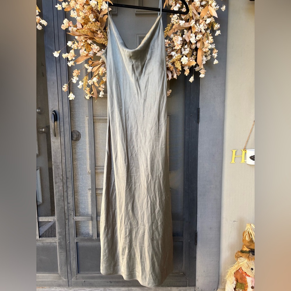 Oak + Fort Sage green Maxi Dress